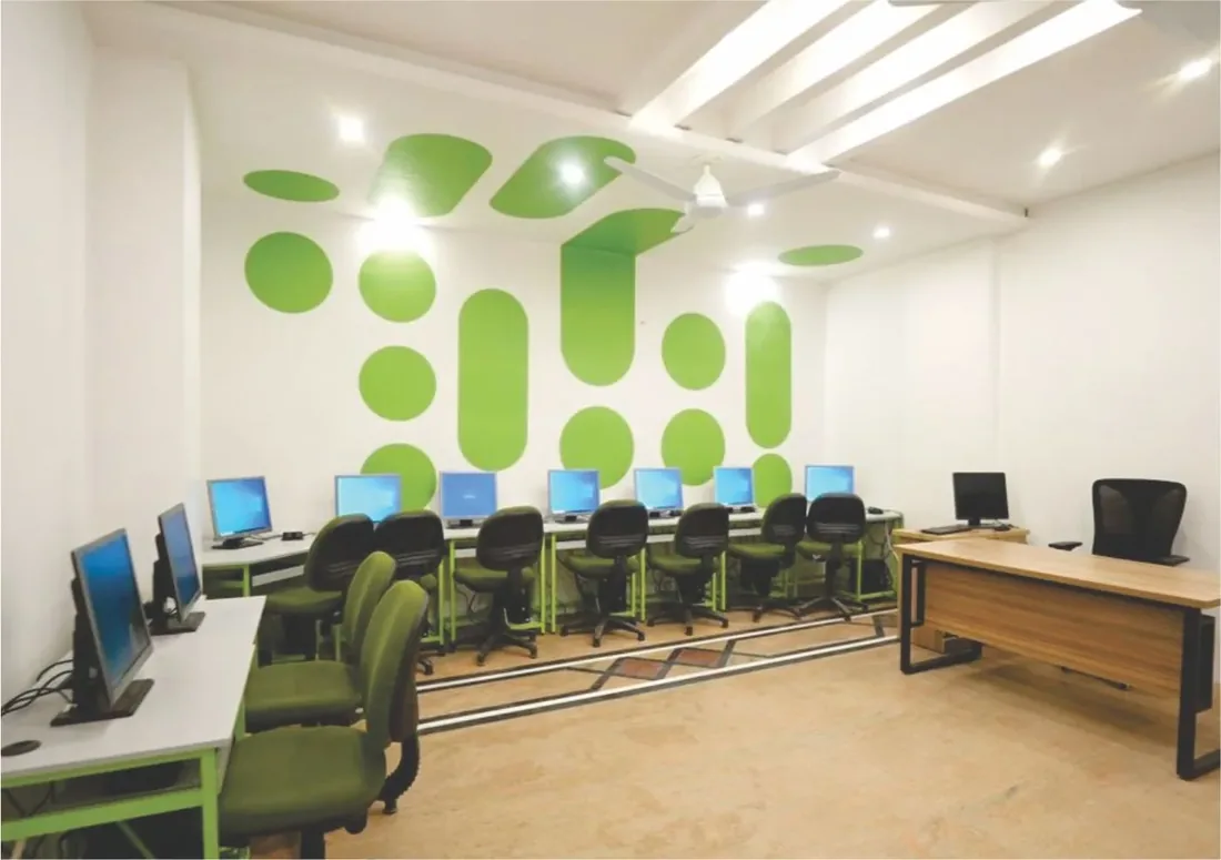 Computer Lab at London School Lahore with coding and AI workstations for students